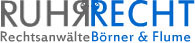 Ruhrrecht Rechtsanwälte Börner & Flume, Essen, u.a. Internetrecht, IT-Recht, Arbeitsrecht, Verkehrsrecht, Sozialrecht und Handelsrecht